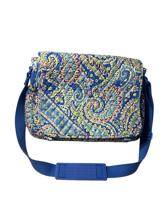 Vera Bradley Handbags - Vera Bradley Quilted Messenger Bag, Capri Blue Paisley, EUC